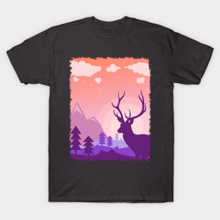 Stag near Sunset T-Shirt